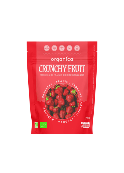 Tranches de fraises biologiques lyophilisées - 1